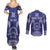 Personalised Queen Salote College Centenary Couples Matching Summer Maxi Dress and Long Sleeve Button Shirt Tongan Kupesi Pattern - Polynesian Pride