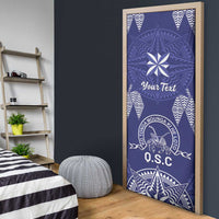 Personalised Queen Salote College Centenary Door Cover Tongan Kupesi Pattern - Polynesian Pride