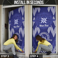 Personalised Queen Salote College Centenary Door Cover Tongan Kupesi Pattern - Polynesian Pride