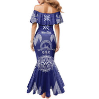 Personalised Queen Salote College Centenary Family Matching Mermaid Dress and Hawaiian Shirt Tongan Kupesi Pattern - Polynesian Pride