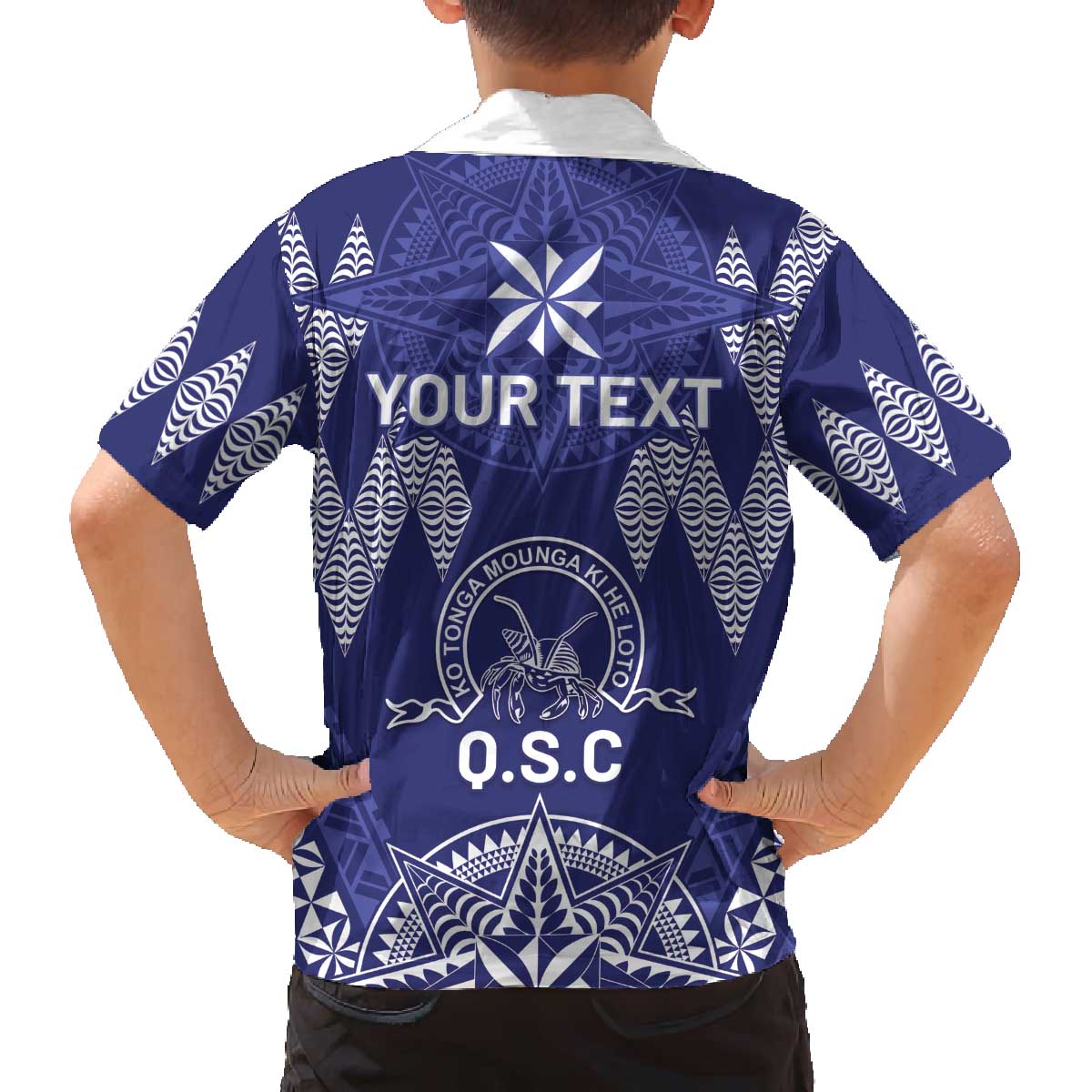 Personalised Queen Salote College Centenary Family Matching Off The Shoulder Long Sleeve Dress and Hawaiian Shirt Tongan Kupesi Pattern - Polynesian Pride