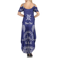 Personalised Queen Salote College Centenary Family Matching Summer Maxi Dress and Hawaiian Shirt Tongan Kupesi Pattern - Polynesian Pride