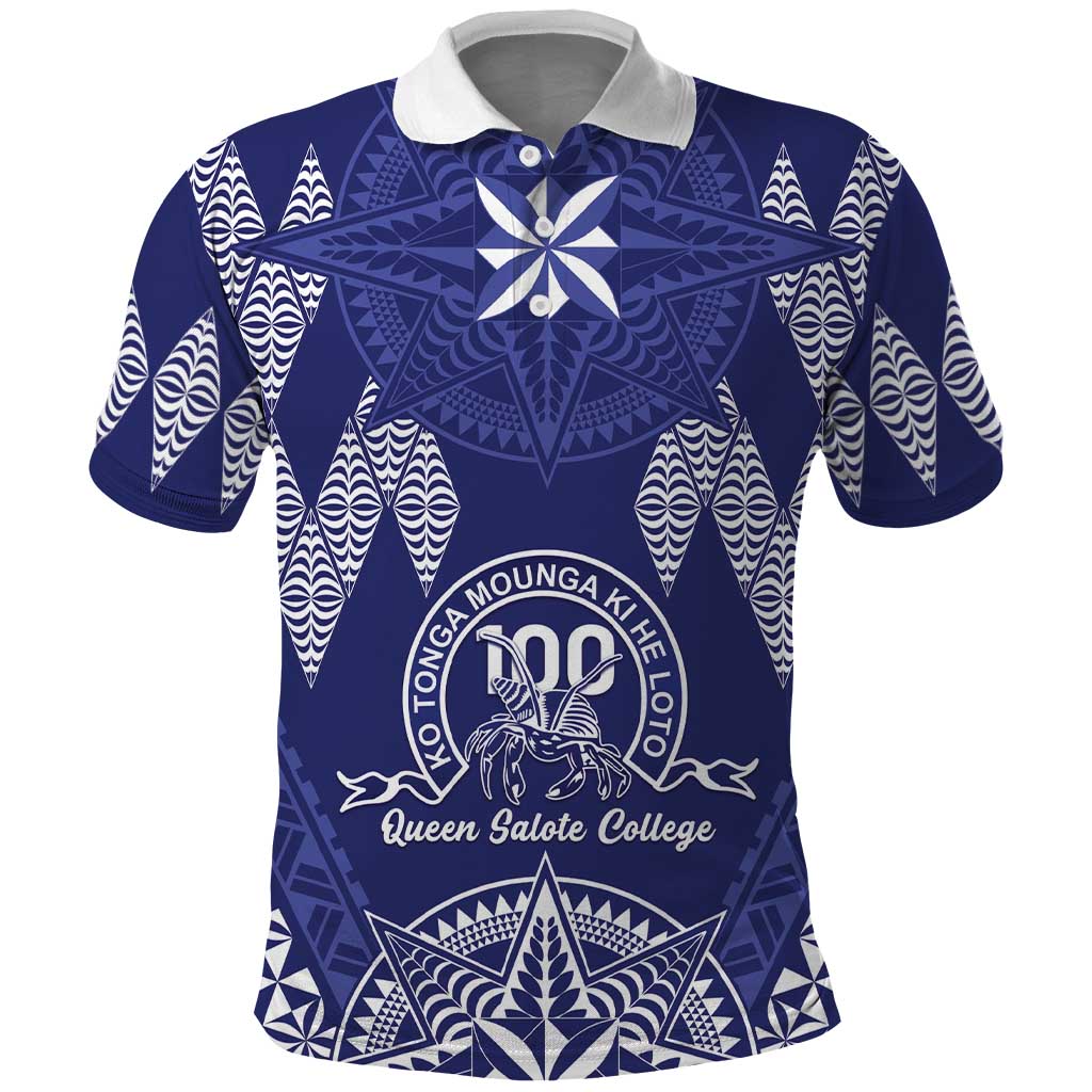 Personalised Queen Salote College Centenary Polo Shirt Tongan Kupesi Pattern - Polynesian Pride