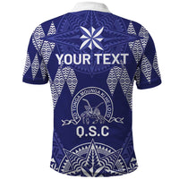 Personalised Queen Salote College Centenary Polo Shirt Tongan Kupesi Pattern - Polynesian Pride