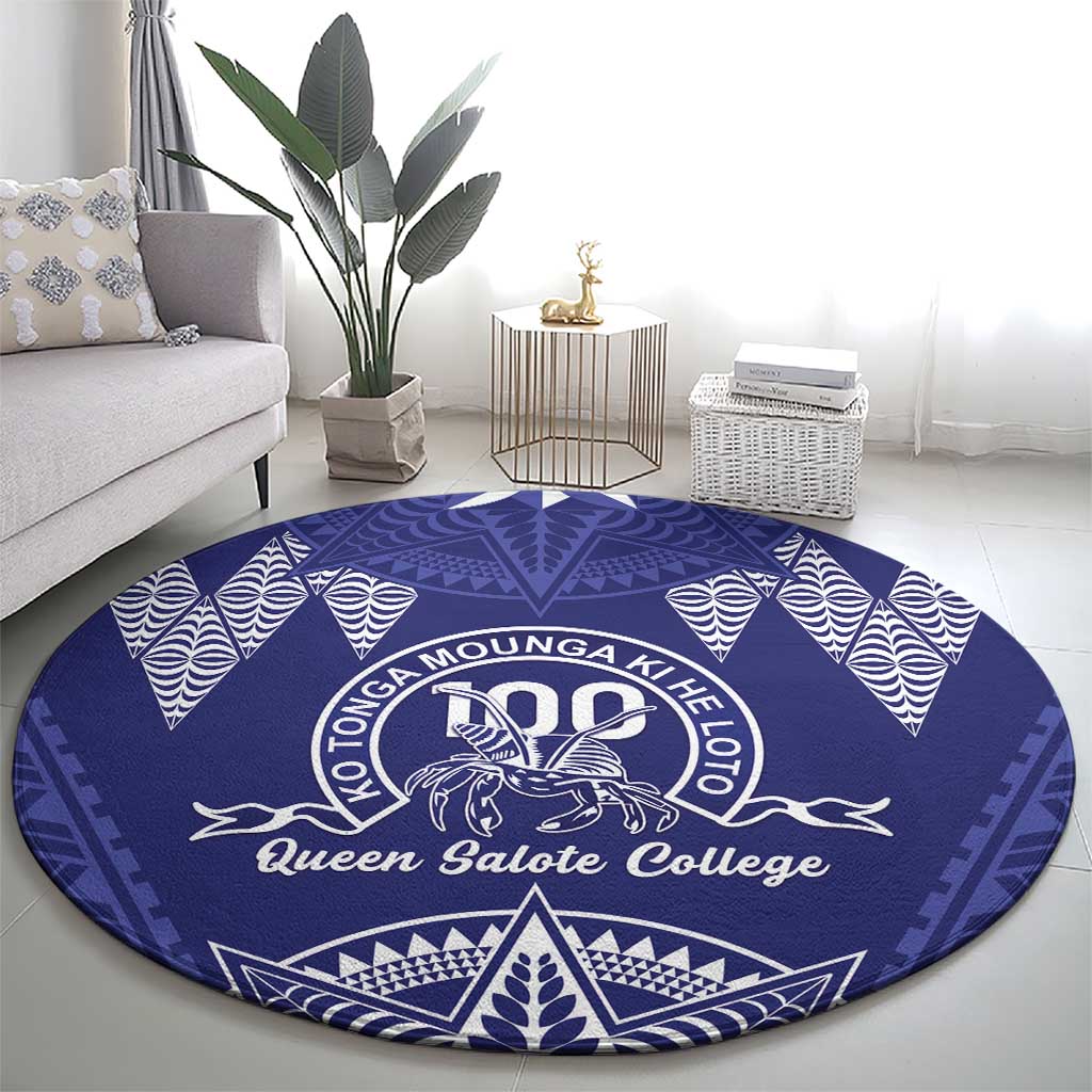Queen Salote College Centenary Round Carpet Tongan Kupesi Pattern - Polynesian Pride