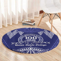 Queen Salote College Centenary Round Carpet Tongan Kupesi Pattern - Polynesian Pride