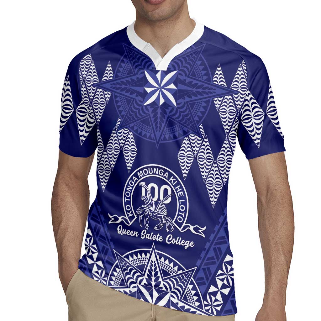 Personalised Queen Salote College Centenary Rugby Jersey Tongan Kupesi Pattern LT05 - Polynesian Pride