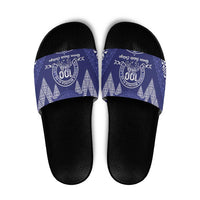 Queen Salote College Centenary Slide Sandals Tongan Kupesi Pattern - Polynesian Pride