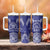 Personalised Queen Salote College Centenary Tumbler With Handle Tongan Kupesi Pattern - Polynesian Pride