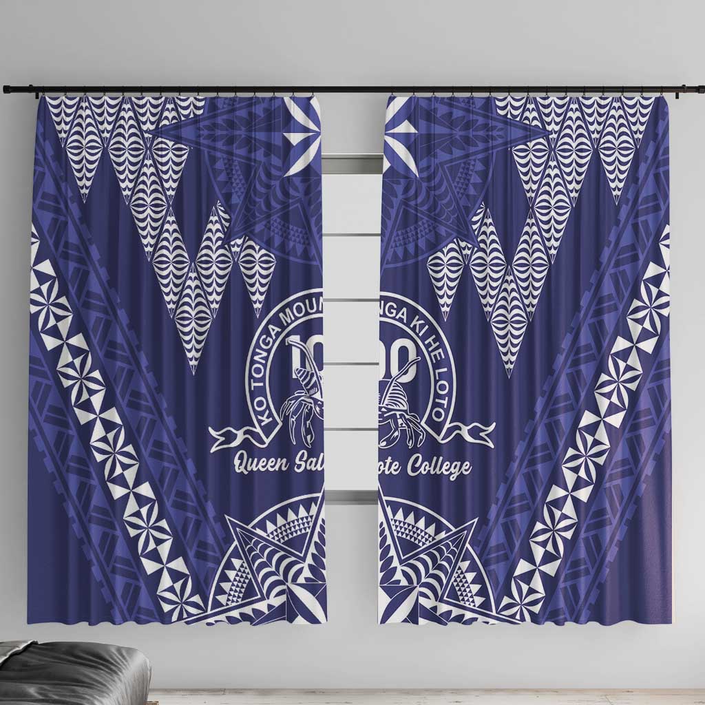 Queen Salote College Centenary Window Curtain Tongan Kupesi Pattern - Polynesian Pride