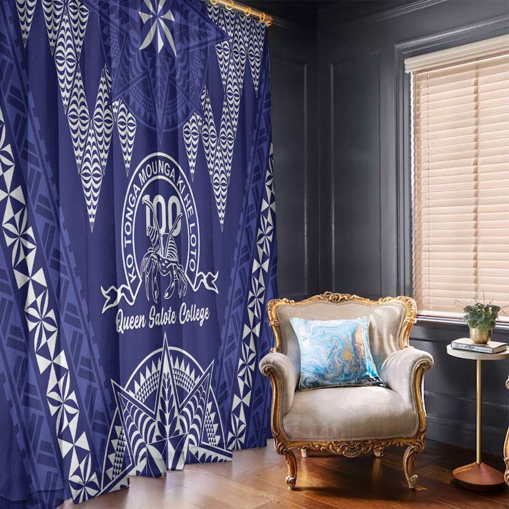 Queen Salote College Centenary Window Curtain Tongan Kupesi Pattern - Polynesian Pride