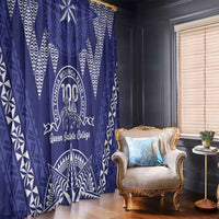 Queen Salote College Centenary Window Curtain Tongan Kupesi Pattern - Polynesian Pride