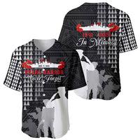 Pearl Harbor Remembrance Day Baseball Jersey USS Arizona In Memory With Polynesian Pattern LT05 - Polynesian Pride