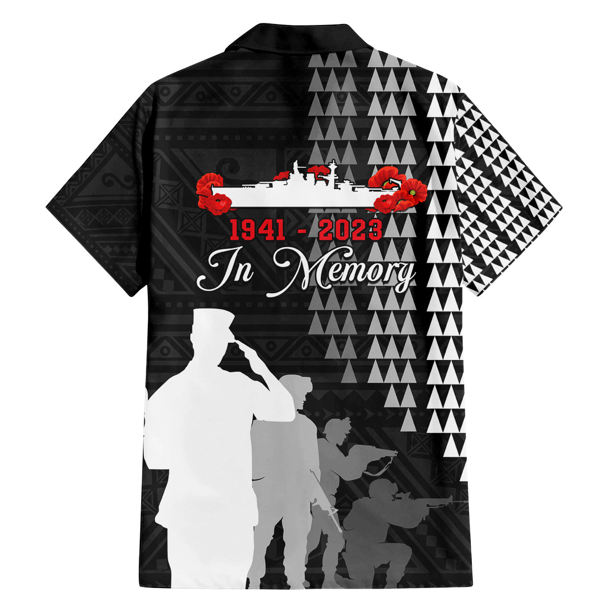 Pearl Harbor Remembrance Day Family Matching Puletasi Dress and Hawaiian Shirt USS Arizona In Memory With Polynesian Pattern LT05 - Polynesian Pride