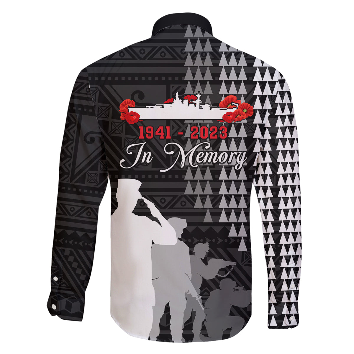 Pearl Harbor Remembrance Day Family Matching Puletasi Dress and Hawaiian Shirt USS Arizona In Memory With Polynesian Pattern LT05 - Polynesian Pride