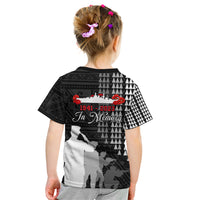 Pearl Harbor Remembrance Day Kid T Shirt USS Arizona In Memory With Polynesian Pattern LT05 - Polynesian Pride