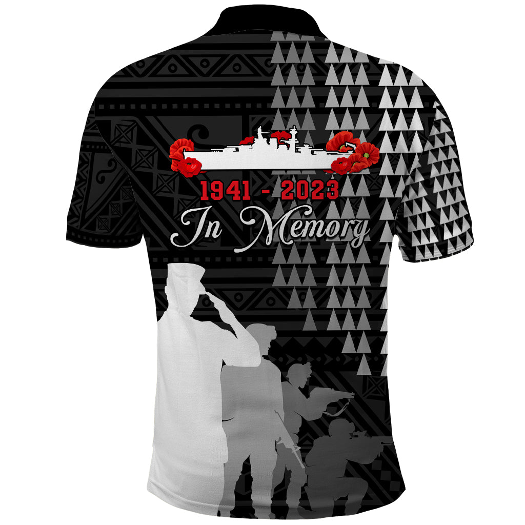 Pearl Harbor Remembrance Day Polo Shirt USS Arizona In Memory With Polynesian Pattern LT05 - Polynesian Pride