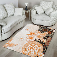 Fiji Area Rug Masi Tapa Pattern Brown LT05 - Polynesian Pride