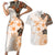 Fiji Couples Matching Short Sleeve Bodycon Dress and Hawaiian Shirt Masi Tapa Pattern Brown LT05 Brown - Polynesian Pride