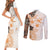 Fiji Couples Matching Short Sleeve Bodycon Dress and Long Sleeve Button Shirt Masi Tapa Pattern Brown LT05 - Polynesian Pride