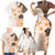 Fiji Family Matching Short Sleeve Bodycon Dress and Hawaiian Shirt Masi Tapa Pattern Brown LT05 - Polynesian Pride