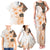 Fiji Family Matching Tank Maxi Dress and Hawaiian Shirt Masi Tapa Pattern Brown LT05 - Polynesian Pride