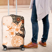 Fiji Luggage Cover Masi Tapa Pattern Brown LT05 Brown - Polynesian Pride