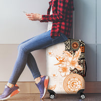 Fiji Luggage Cover Masi Tapa Pattern Brown LT05 - Polynesian Pride