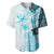 Fiji Baseball Jersey Masi Tapa Pattern Blue LT05 Blue - Polynesian Pride