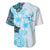 Fiji Baseball Jersey Masi Tapa Pattern Blue LT05 - Polynesian Pride