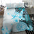 Fiji Bedding Set Masi Tapa Pattern Blue LT05 - Polynesian Pride