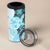 Fiji 4 in 1 Can Cooler Tumbler Masi Tapa Pattern Blue