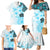 Fiji Family Matching Mermaid Dress and Hawaiian Shirt Masi Tapa Pattern Blue LT05 - Polynesian Pride