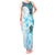 Fiji Tank Maxi Dress Masi Tapa Pattern Blue LT05 Women Blue - Polynesian Pride