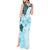 Fiji Tank Maxi Dress Masi Tapa Pattern Blue LT05 - Polynesian Pride