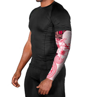 Fiji Arm Sleeves Masi Tapa Pattern Red - Polynesian Pride