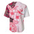 Fiji Baseball Jersey Masi Tapa Pattern Red LT05 - Polynesian Pride