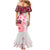 Fiji Family Matching Mermaid Dress and Hawaiian Shirt Masi Tapa Pattern Red LT05 - Polynesian Pride