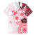 Fiji Family Matching Off Shoulder Short Dress and Hawaiian Shirt Masi Tapa Pattern Red LT05 Dad's Shirt - Short Sleeve Red - Polynesian Pride