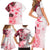 Fiji Family Matching Short Sleeve Bodycon Dress and Hawaiian Shirt Masi Tapa Pattern Red LT05 - Polynesian Pride