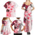 Fiji Family Matching Summer Maxi Dress and Hawaiian Shirt Masi Tapa Pattern Red LT05 - Polynesian Pride