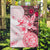 Fiji Garden Flag Masi Tapa Pattern Red LT05 Garden Flag Red - Polynesian Pride