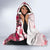 Fiji Hooded Blanket Masi Tapa Pattern Red LT05 - Polynesian Pride