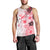 Fiji Men Tank Top Masi Tapa Pattern Red LT05 - Polynesian Pride