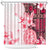 Fiji Shower Curtain Masi Tapa Pattern Red LT05 Red - Polynesian Pride