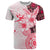 Fiji T Shirt Masi Tapa Pattern Red LT05 Red - Polynesian Pride