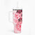 Fiji Tumbler With Handle Masi Tapa Pattern Red