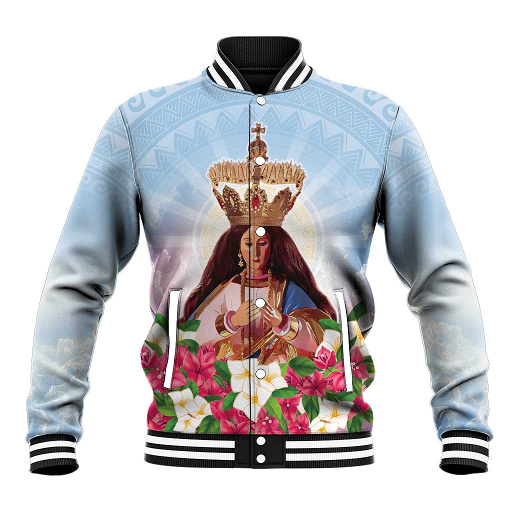 Guam Patroness Baseball Jacket The Legend Santa Marian Kamalen