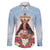 Guam Patroness Family Matching Puletasi and Hawaiian Shirt The Legend Santa Marian Kamalen