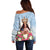 Guam Patroness Off Shoulder Sweater The Legend Santa Marian Kamalen